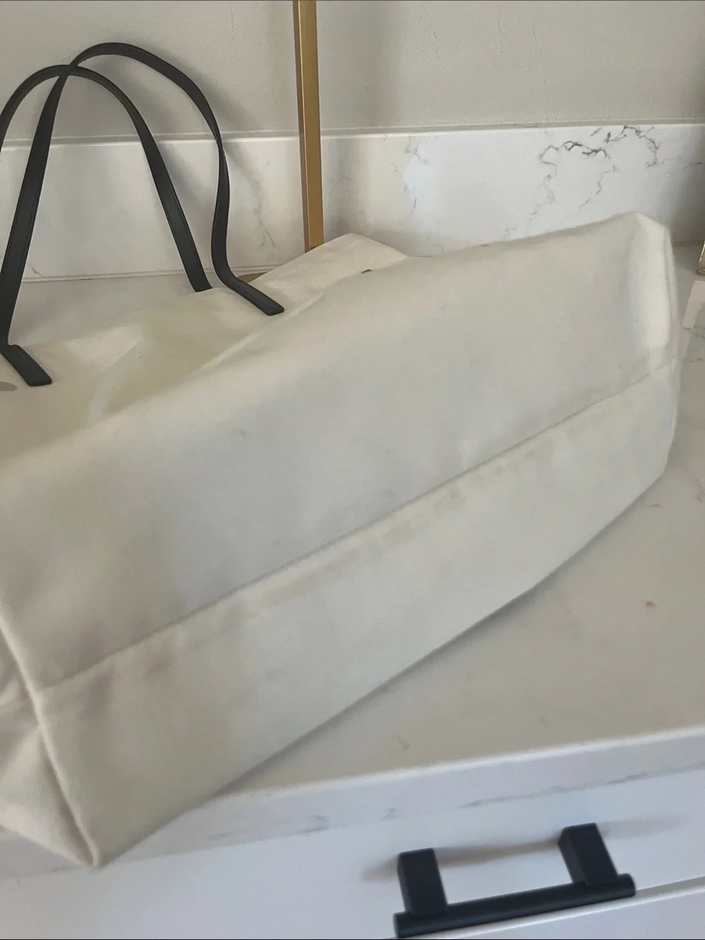 EUC Kate Spade Cheers Darling, novelty white canvas tote